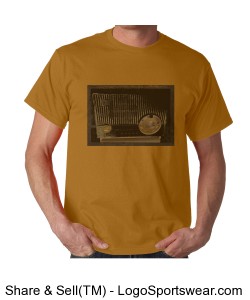 Vintage Radio Black and Gold Design Zoom