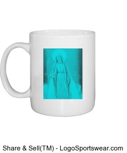 Mother Mary Blue Mug Design Zoom