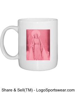 Mother Mary Red Mug Design Zoom