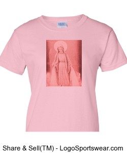 Blessed Virgin at Fatima, Pink Design Zoom